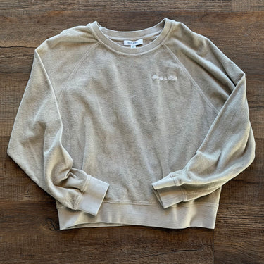 Sporty & Rich Tennis Club Terry Raglan Crewneck Sweatshirt, Large