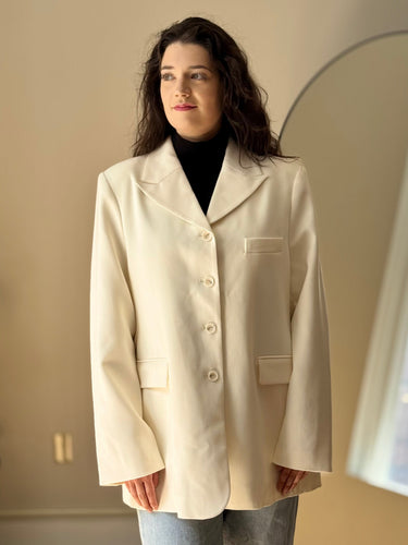 Dissh NWT Liv Cream Boyfriend Blazer, US 12