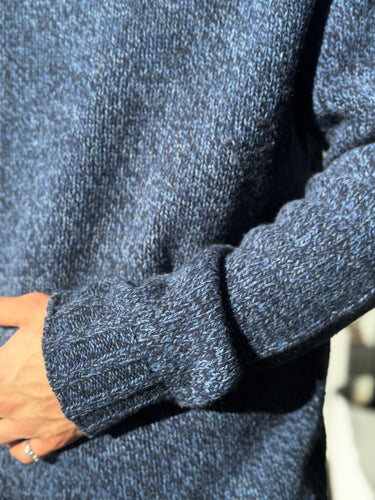 Todd Snyder Blue Knit Rollneck Wool Sweater, Men's XLarge