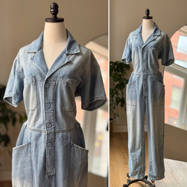 Pistola Denim Short Sleeve Coveralls, large