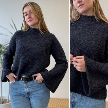 Ulla Johnson Amina Turtleneck Sweater in Navy, Large