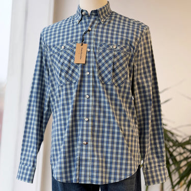 NWT Tom Beckbe Men's Blue Plaid Button Down, Medium