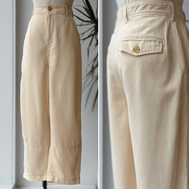 Everlane Cream Barrel Pants, 8