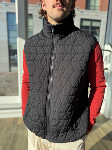 Tumi Black Quilted Vest, Men's XLarge