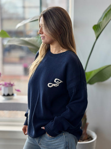 Jam Industries  Navy Lobster Sweater, Large