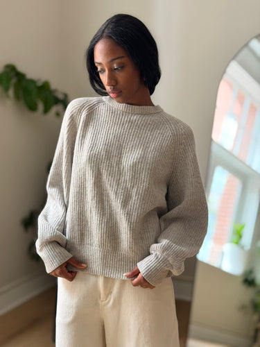 Demylee Light Grey Wool Sweater, XSmall