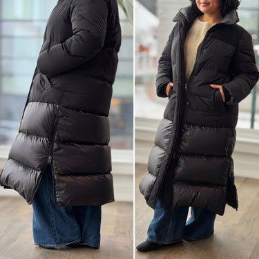 Woolrich X Nordstrom *No Hood* Black Long Puffer Jacket, Large