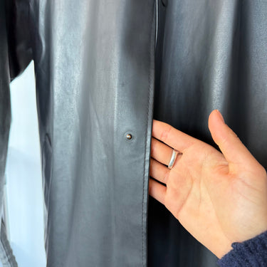 Stutterheim Black Long Rain Coat AS IS , Men's XSmall