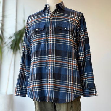 Sid Mashburn Plaid Flannel Button Down Shirt, Mens Large
