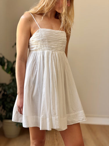 Forever That Girl NWT Ivory Poplin Mini Dress, Medium