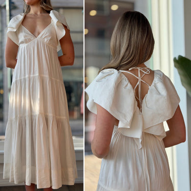La Ligne Ivory Stella Ruffle Dress, Small