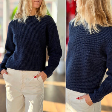Long Wharf Navy Knit Sweater, Large