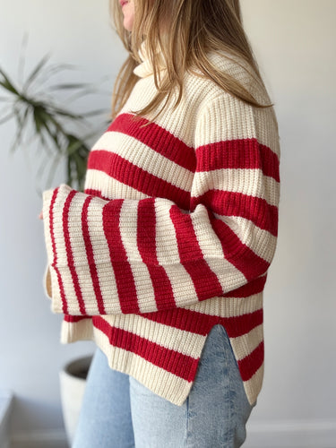 Baum Und Pferdgarten NWT Chikita Red Breton Chunky Sweater, Large