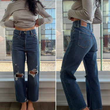 Levi's  Distressed Ribcage Straight Ankle Jeans, 26