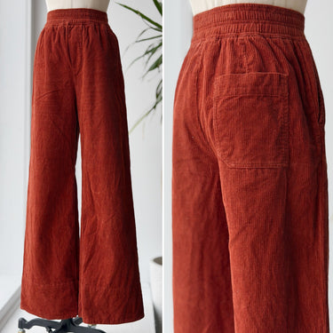 Maeve Rust Corduroy Wide Leg Pants, XSmall