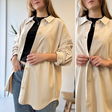 Madewell NWT Ponte Oversized Shirt Jacket, Large