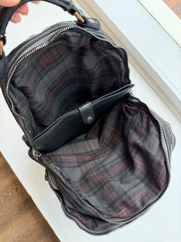 Benheart Italian Leather Lorenzo Backpack in Nero