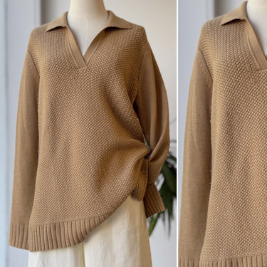 Tory Burch Collared Knit Sweater, Large