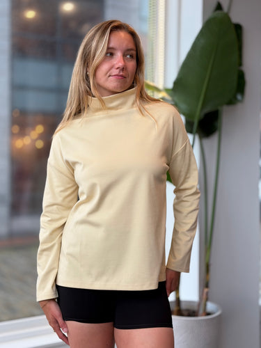 Emerson Fry Pale Yellow Zip Back Top, Medium
