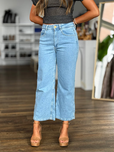 Sezane High Rise Wide Leg Jeans, 38