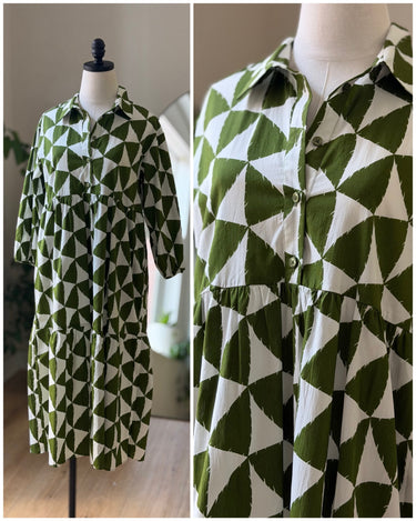 Maeve NWT Moss Patterned Midi Dress, Small