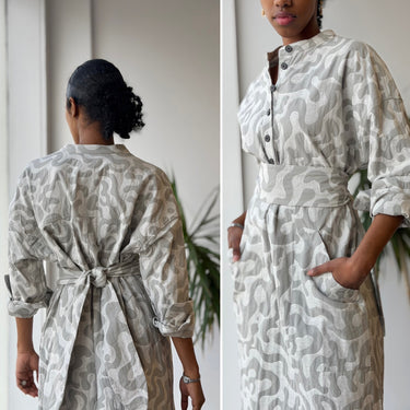 Mara Hoffman Robin Abstract Print Belted Dress, Small