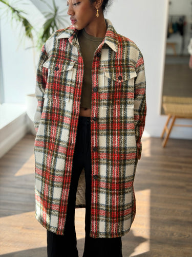 All Saints NWT Nia Check Coat - retail 459, US 2
