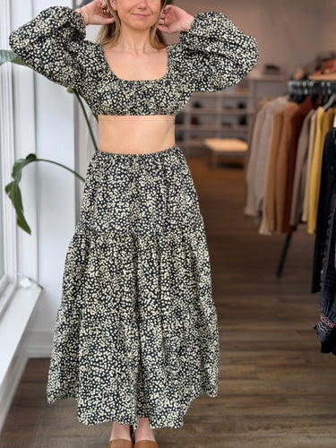 Matteau Floral Two Piece Skirt Set, Top - 4, Skirt - 2
