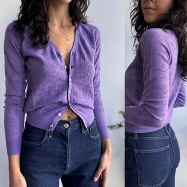 Gentle Herd NWT Purple Cardigan , Small