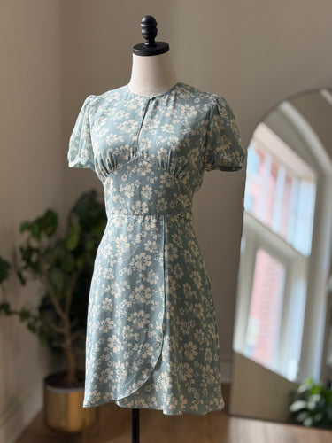Alexa Chung Light Blue Floral Mini Dress, 8