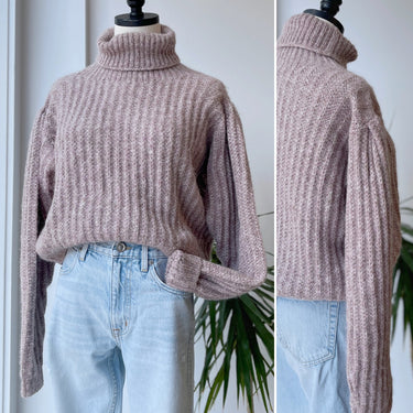 Apiece Apart Lavender Alpaca Blend Chunky Sweater, XSmall