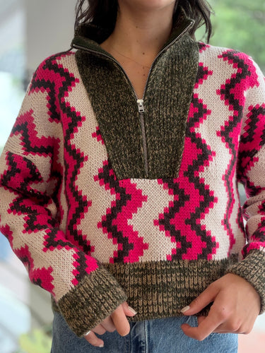 Closed Crop Half Zip Sweater, XSmall