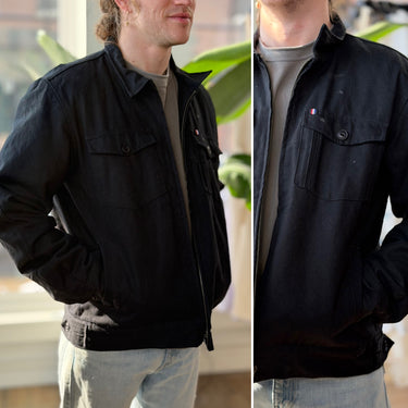 Devium Usa Black Trucker Jacket, Men's Large