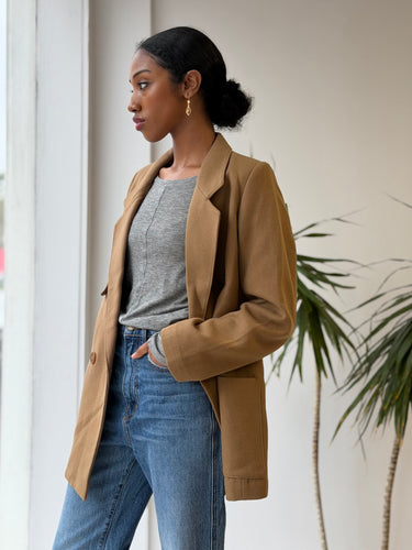 Moussy NWT PLAID DOUBLE Jacket in Chestnut Brown, 1/Small