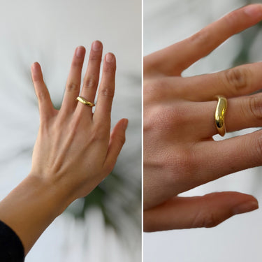 Mejuri AS IS Figure Ring 18k Gold Vermeil 925