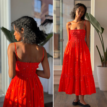 Ciao Lucia Umbria Poppy Floral Smocked Dress, Small