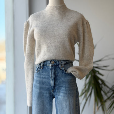 Madewell Juliette Alpaca Blend Sweater in Cream, Small