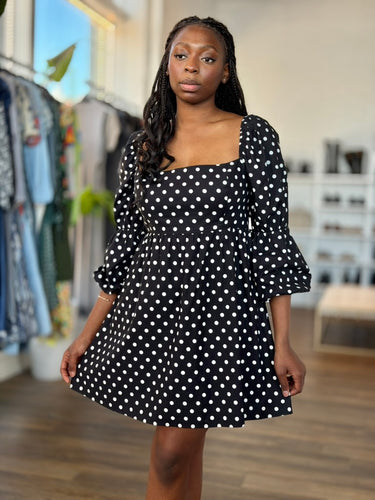 Reformation Polka Dot Mini Dress, 12