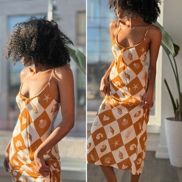 Dissh Mele Shell Print Midi Dress, 2