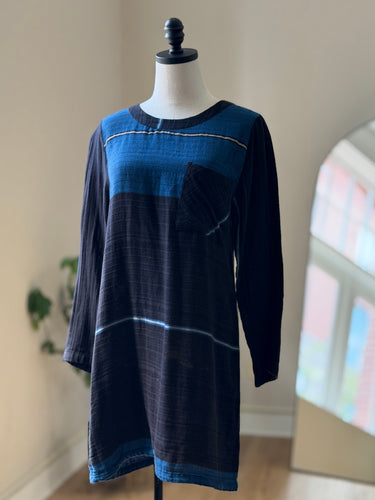 Ace & Jig Black & Navy Shirt Dress, Medium