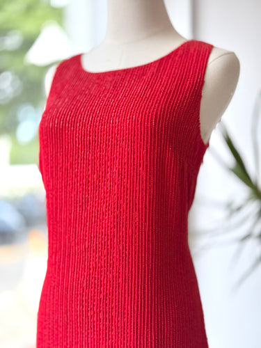 Free People Red Beaded Shift Dress, 6