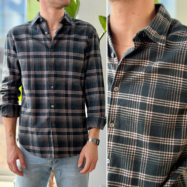 Theory Twill Flannel Shirt, Men's Small