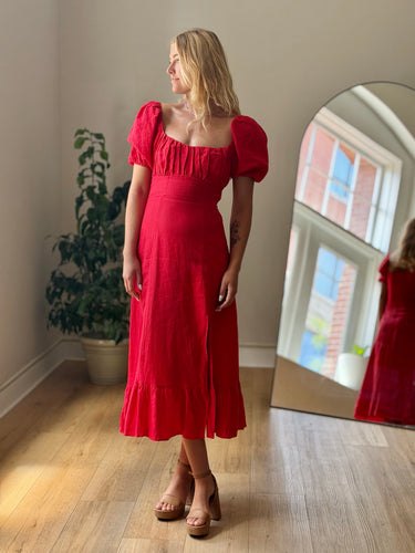 & Other Stories NWT Red Linen Dress, 6
