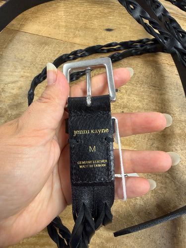 Jenni Kayne Braided Black Belt, Medium