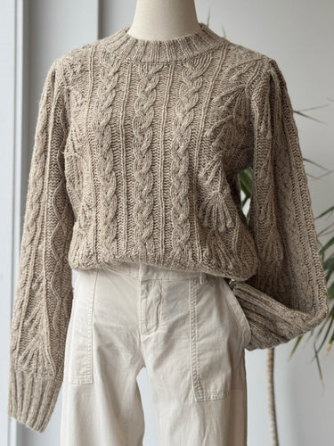 Doen Marlow Cable Knit Sweater - pilling, Small
