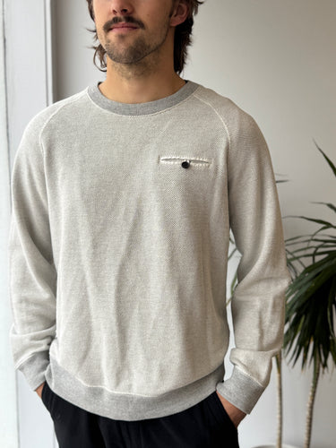 Billy Reid Tommy Crewneck Sweatshirt in Gray, XLarge