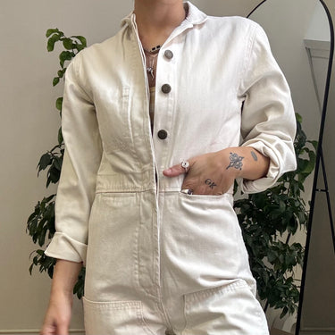 Caron Callahan NWT Ivory Embroidered Fincher Coveralls, XSmall