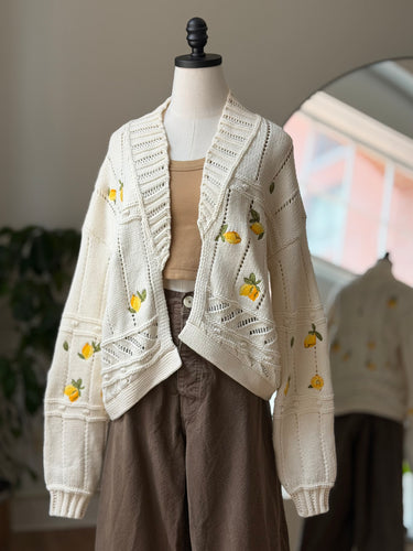 Maeve NWT Lemon Knit Cardigan, medium