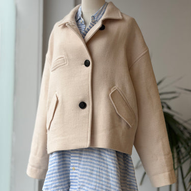 IRO Jourdan Cropped Wool Jacket, 38 / Medium