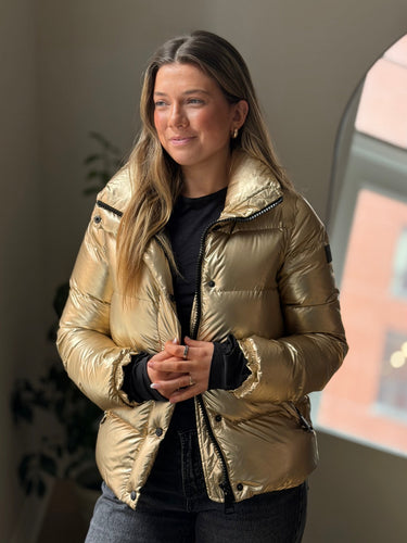 SAM.  Isabel Down Puffer Jacket in Gold, Small